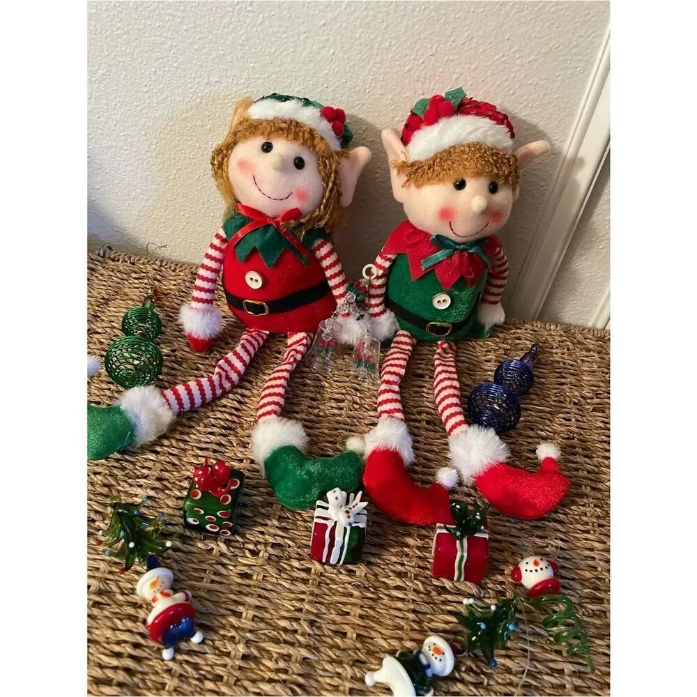 Elf Darling Christmas Shelf Sitters & Glass Blown Christmas Tree Ornaments